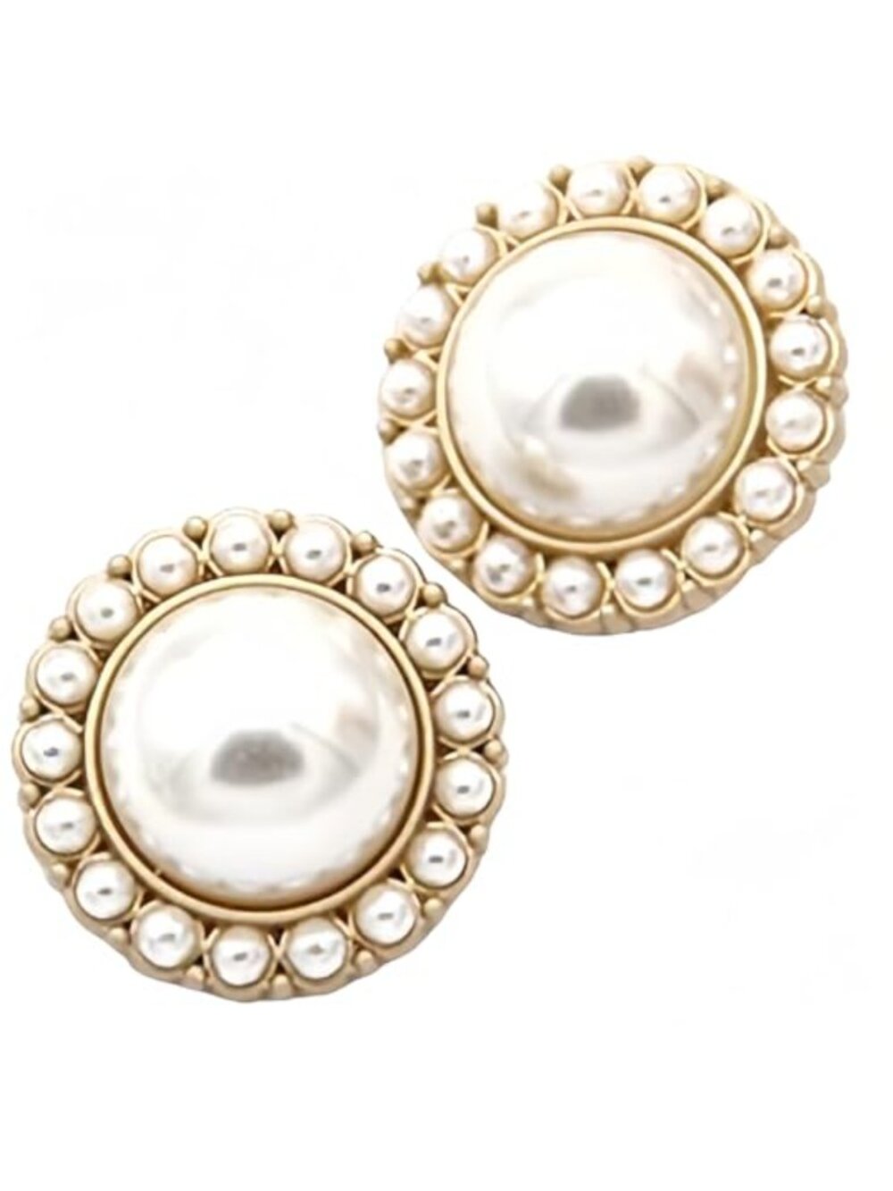 5 Pearl Gold Metal Coat Buttons for Sweater Sewing Craft